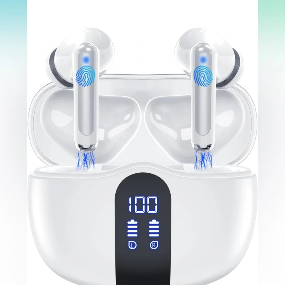 True Wireless Earbuds Bluetooth Headphones 5.3 Bass Boosted Ear Buds 60H